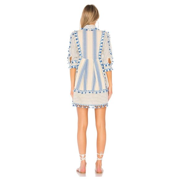 Dodo Bar Or Blue Skyler Tassel Mini Dress sz M - Picture 5 of 12